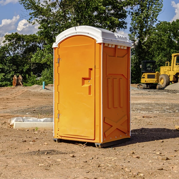 how often are the portable restrooms cleaned and serviced during a rental period in Brunson SC